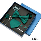 Men's tie, formal suit, bow tie, business gift box set, wedding light luxury gift for boyfriend, wedding groom suit
