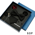 Men's tie, formal suit, bow tie, business gift box set, wedding light luxury gift for boyfriend, wedding groom suit