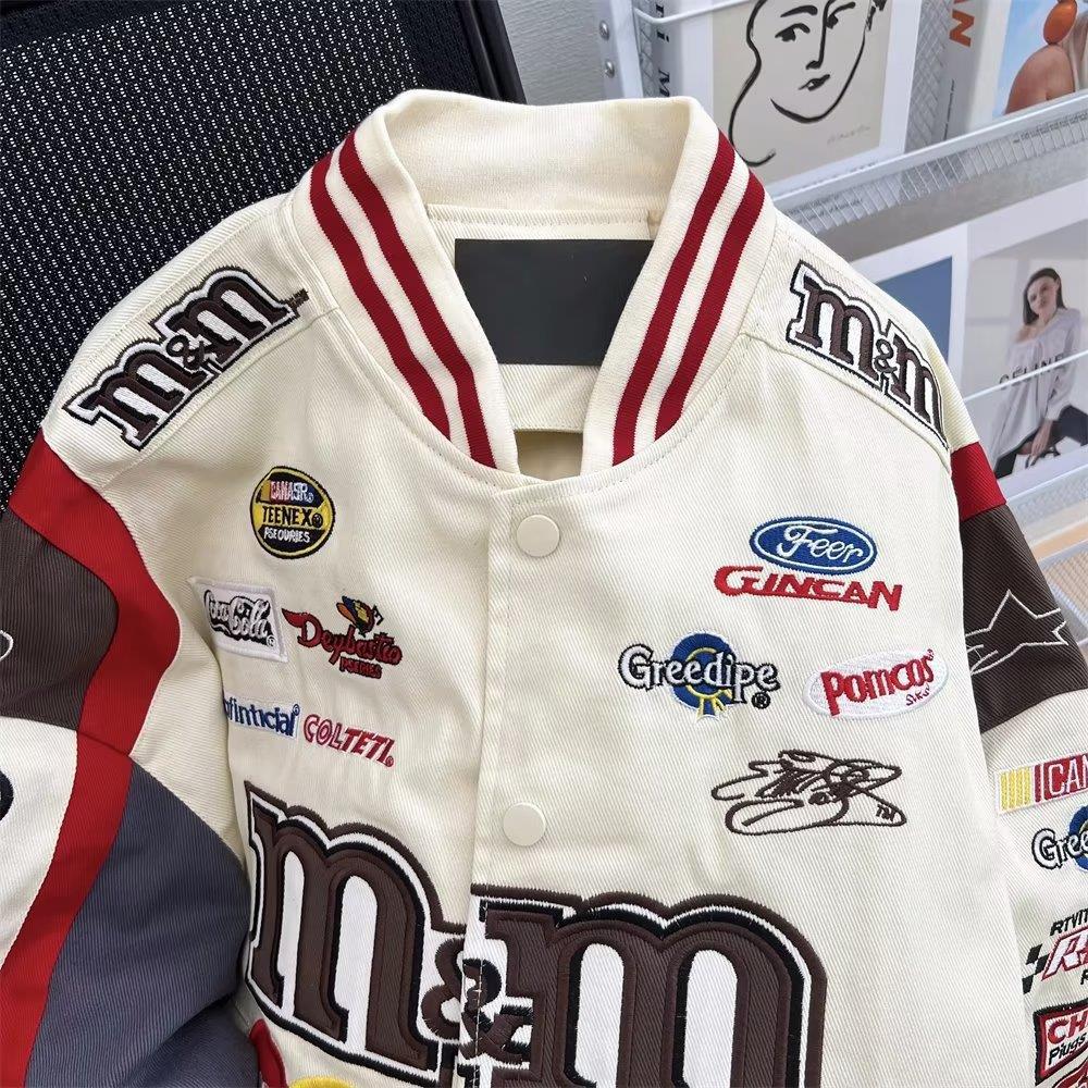 ユニセックス オーバーサイズ ベースボールジャケット ― ヒップホップ＆ストリートウェアスタイル